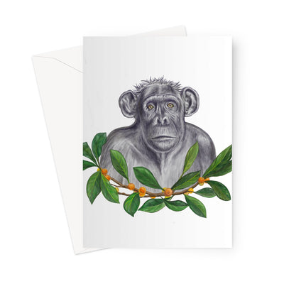 Chimp and Figs Greeting Card