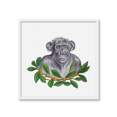 Chimp and Figs Framed Photo Tile