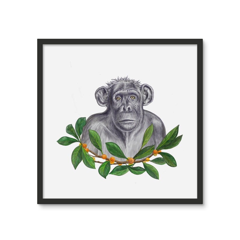 Chimp and Figs Framed Photo Tile