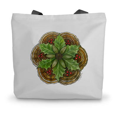 Merry Mandala Canvas Tote Bag