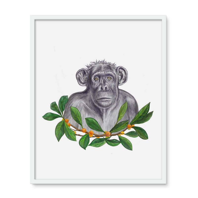 Chimp and Figs Framed Photo Tile