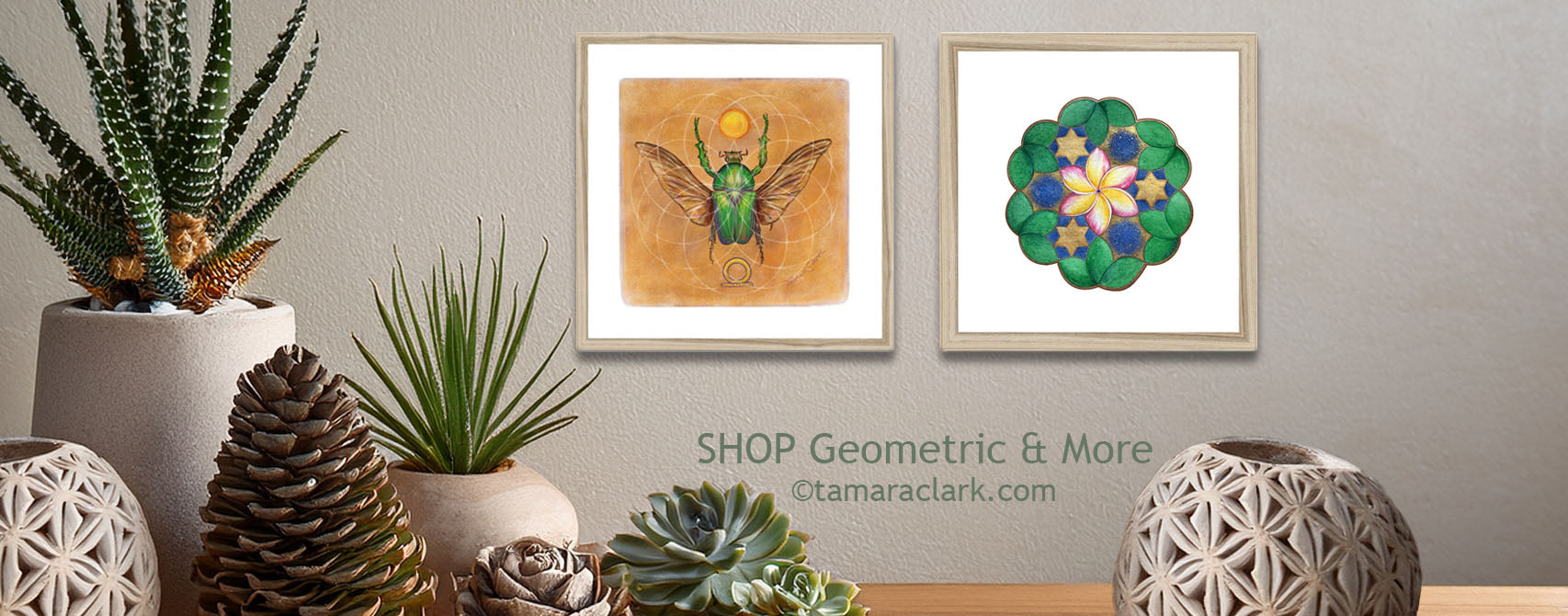 Shop geometry, landscapes, spirituality illustrations by Tamara Clark. Prints, home goods, apparel, tech and high quality art gifts for nature, spirituality and geometry lovers.