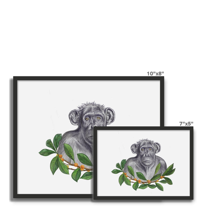 Chimp and Figs Framed Photo Tile