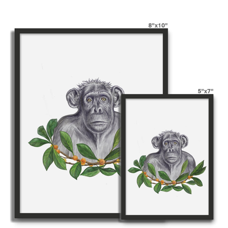 Chimp and Figs Framed Photo Tile