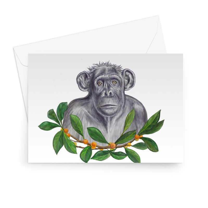 Chimp and Figs Greeting Card