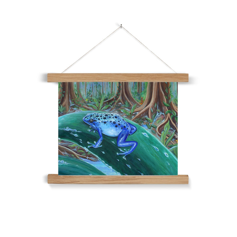 Blue Poison Dart Frog Fine Art Print with Hanger