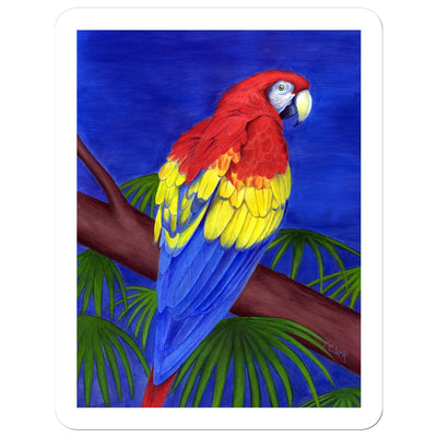 Scarlet Red Macaw Sticker