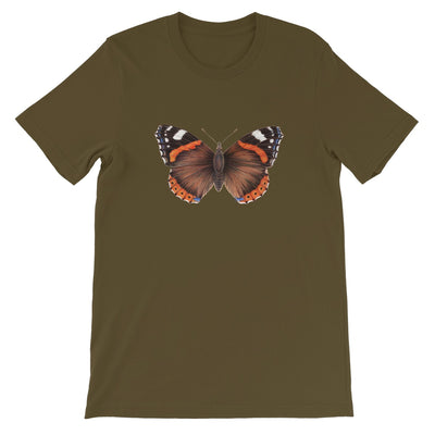 Red Admiral Butterfly Unisex Short Sleeve T-Shirt