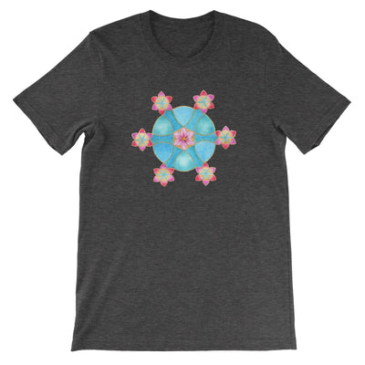 Spinning Sixes & Clematis  Unisex Short Sleeve T-Shirt