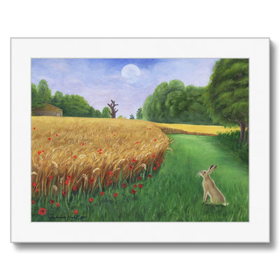 Hare's Path to the Moon Framed Print