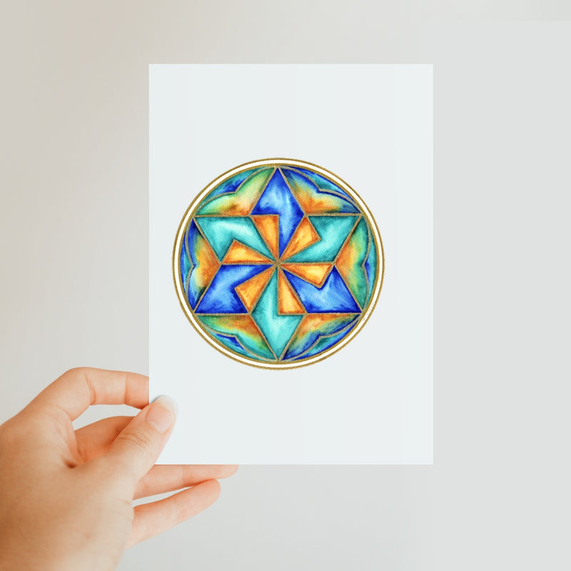 Star Mandala Classic Postcard