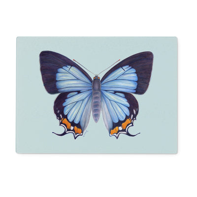 Imperial Blue Butterfly Glass Chopping Board