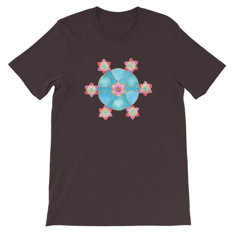 Spinning Sixes & Clematis  Unisex Short Sleeve T-Shirt