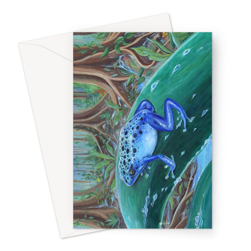 Blue Poison Dart Frog Greeting Card