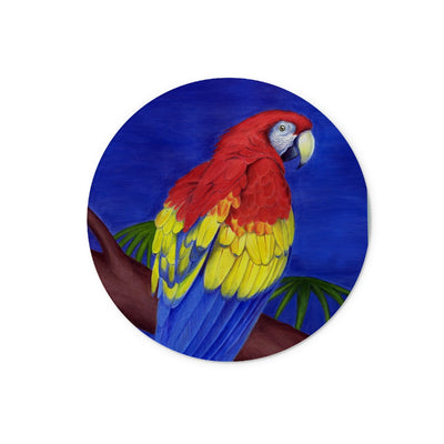 Scarlet Red Macaw Glass Chopping Board