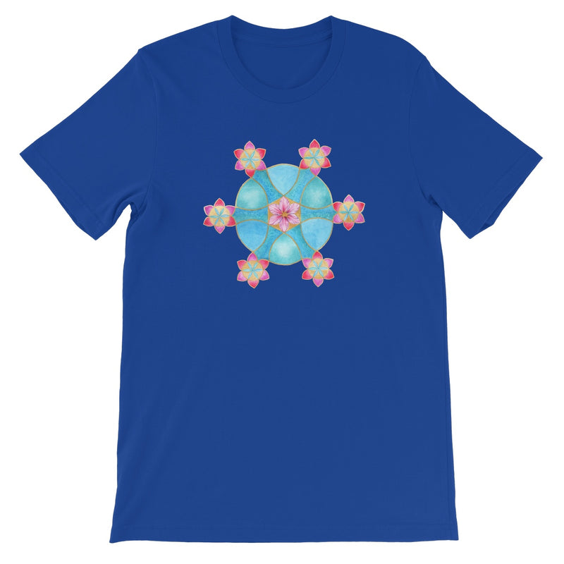 Spinning Sixes & Clematis  Unisex Short Sleeve T-Shirt