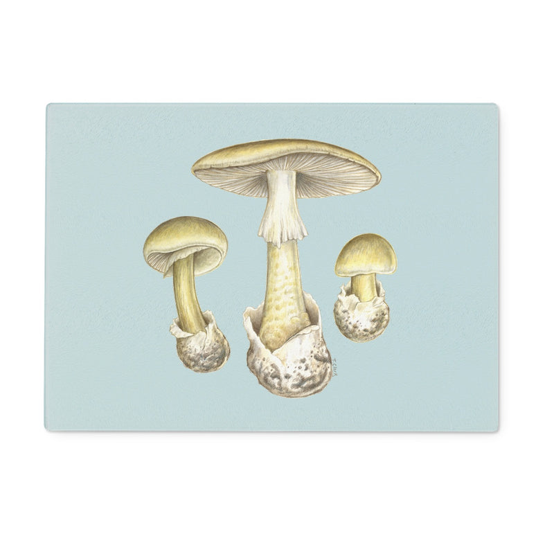 Deathcap Mushroom Glass Chopping Board