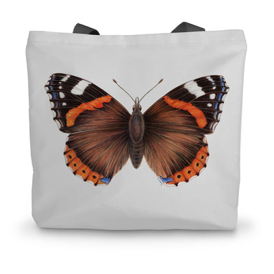 Red Admiral Butterfly Canvas Tote Bag
