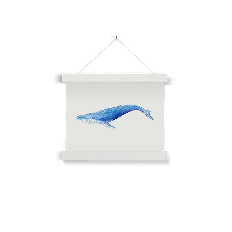 Blue Whale Fine Art Print with Hanger