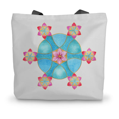 Spinning Sixes & Clematis  Canvas Tote Bag
