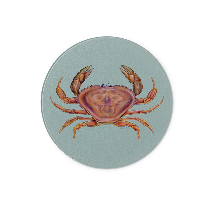 Dungeness Crab Glass Chopping Board