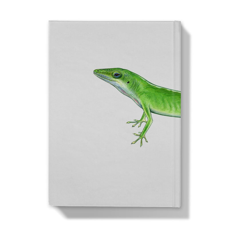 Green Anole Lizard Hardback Journal