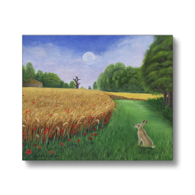 Hare's Path to the Moon Canvas
