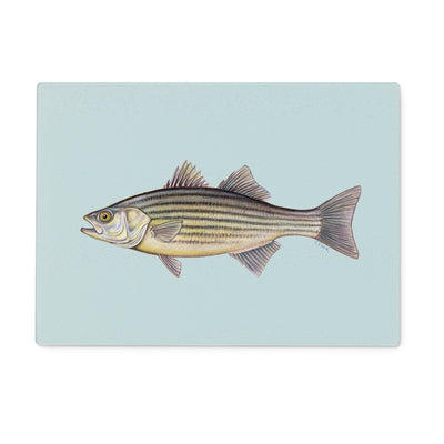 Striped Bass Glass Chopping Board