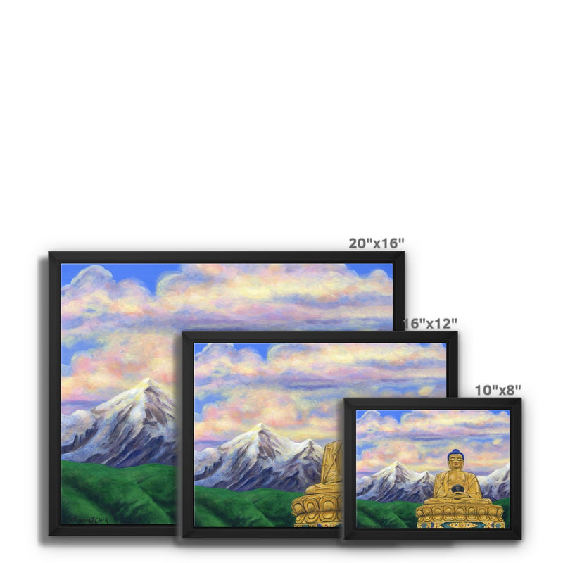 Golden Buddha Framed Canvas