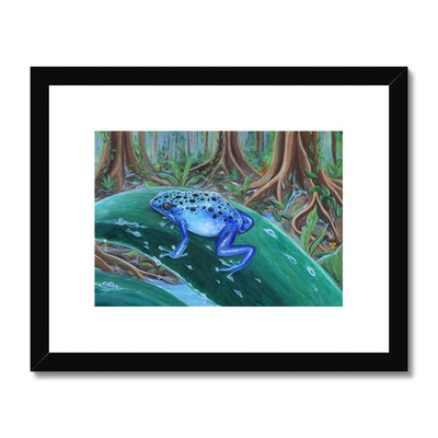 Blue Poison Dart Frog Framed & Mounted Print