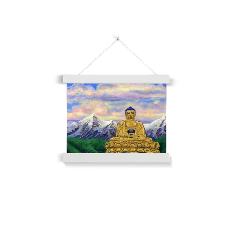 Golden Buddha Fine Art Print with Hanger