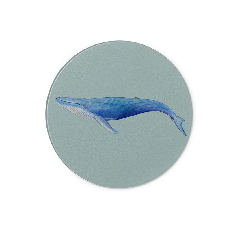 Blue Whale Glass Chopping Board