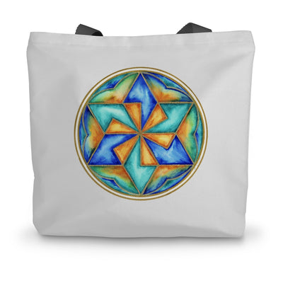 Star Mandala Canvas Tote Bag