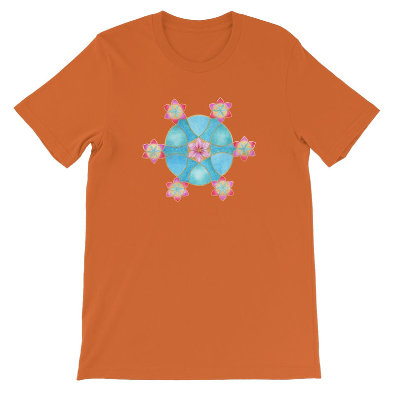 Spinning Sixes & Clematis  Unisex Short Sleeve T-Shirt