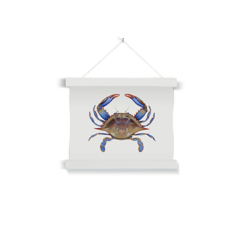 Blue Crab Fine Art Print with Hanger