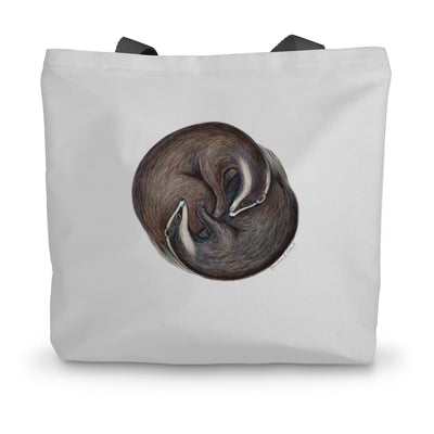 Yin Yang Badgers Canvas Tote Bag
