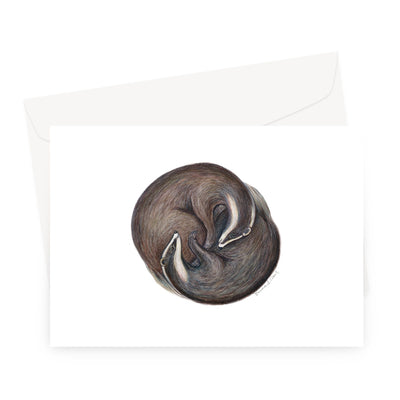 Yin Yang Badgers Greeting Card