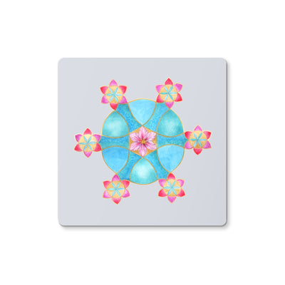 Spinning Sixes & Clematis  Coaster