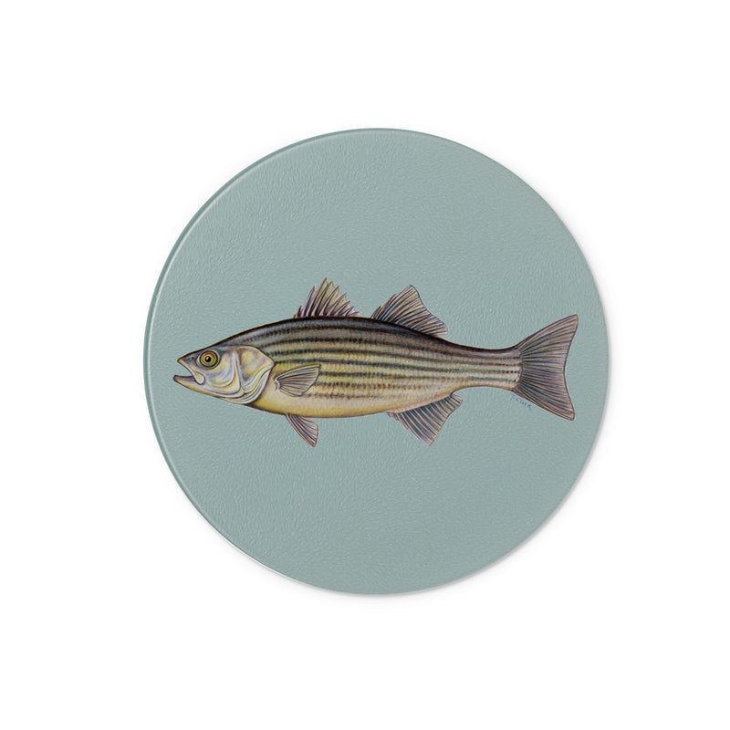 Striped Bass Glass Chopping Board