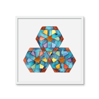 Stars in Rainbows Framed Photo Tile