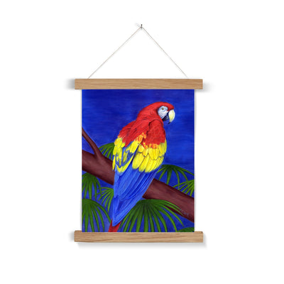 Scarlet Red Macaw Fine Art Print with Hanger